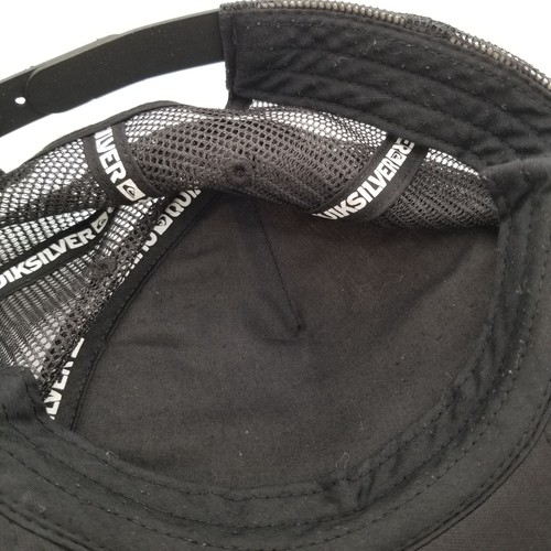 Quicksilver Hat Blue Striped Snapback Cap Mesh Trucker Surf Skate Cali Beach Y2K - Picture 10 of 12