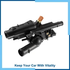 Pack (1) Engine Coolant Thermostat Housing Assembly for Hyundai 2008-2010