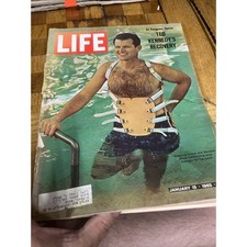 Vintage Life Magazine Jan 15, 1965 Ted Kennedy's Recovery Ads