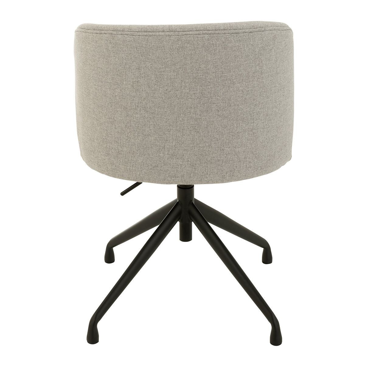 Chaise pivotante en lin gris 56cm Gena fauteuil de bureau design - 4