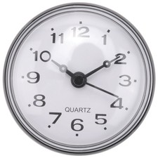 1X(7cm  Kitchen Bathroom Shower Clock Suction Cup Sucker Wall Black X8X8)4326