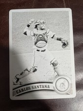 2011 Topps Series One Carlos Santana #209 Printing Plate 1/1