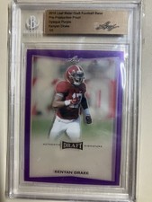 2016 Leaf Metal Draft Kenyan Drake Clear Purple Pre-Production Proof 1/1