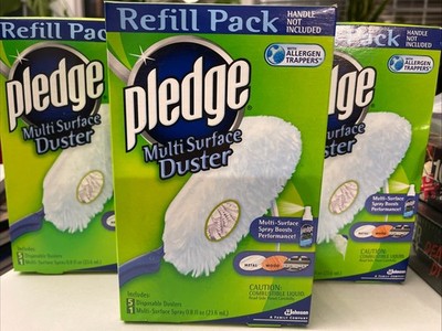 NOS Pledge Multi Surface Duster Refill Packs - Dusters & Spray LOT OF 3