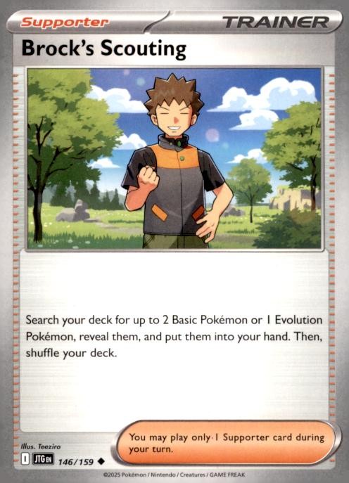 Brock's Scouting 146/159 Uncommon Journey Together Pokemon Near Mint