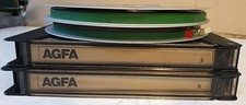 2 St. AGFA Alu Spulen mit AGFA Tonband 18cm Typ PE 49 und PEM 268 in Schubern