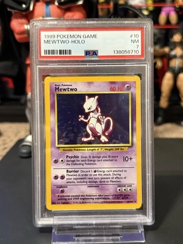 Mewtwo 1999 Pokemon English Base Set Holo 10/102 PSA 7