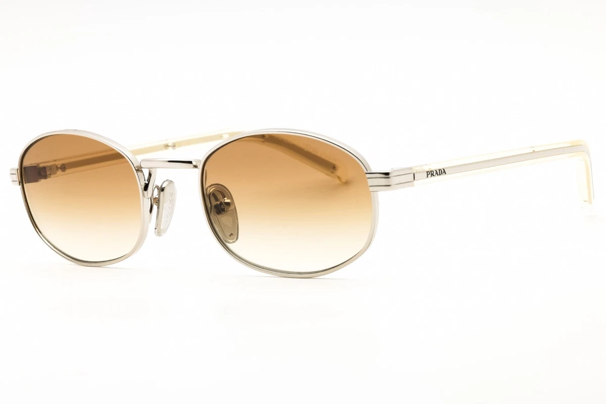 Prada Oval Sunglasses with Brown Lenses style SPR81A 4AC-4A1 Prada SPR B16 Oval Sunglasses | Fashion Eyewear US main image 3
