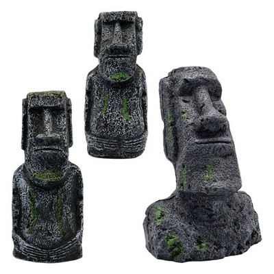 Antike Moai Monolith Statue Aus Kunstharz von Der Osterinsel, Geeignet für