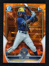 2023 Bowman Sapphire Chrome Prospects Orange 26/50 Luis Lara #BCP-100 19fe
