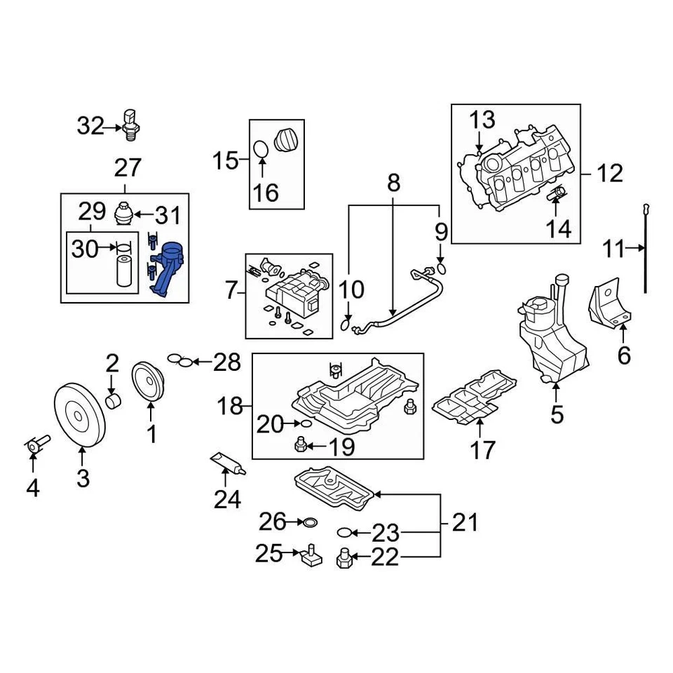 For Audi Q7 2007-2010 Audi 079115401AA Engine Oil Filter Housing - Изображение 3 из 4