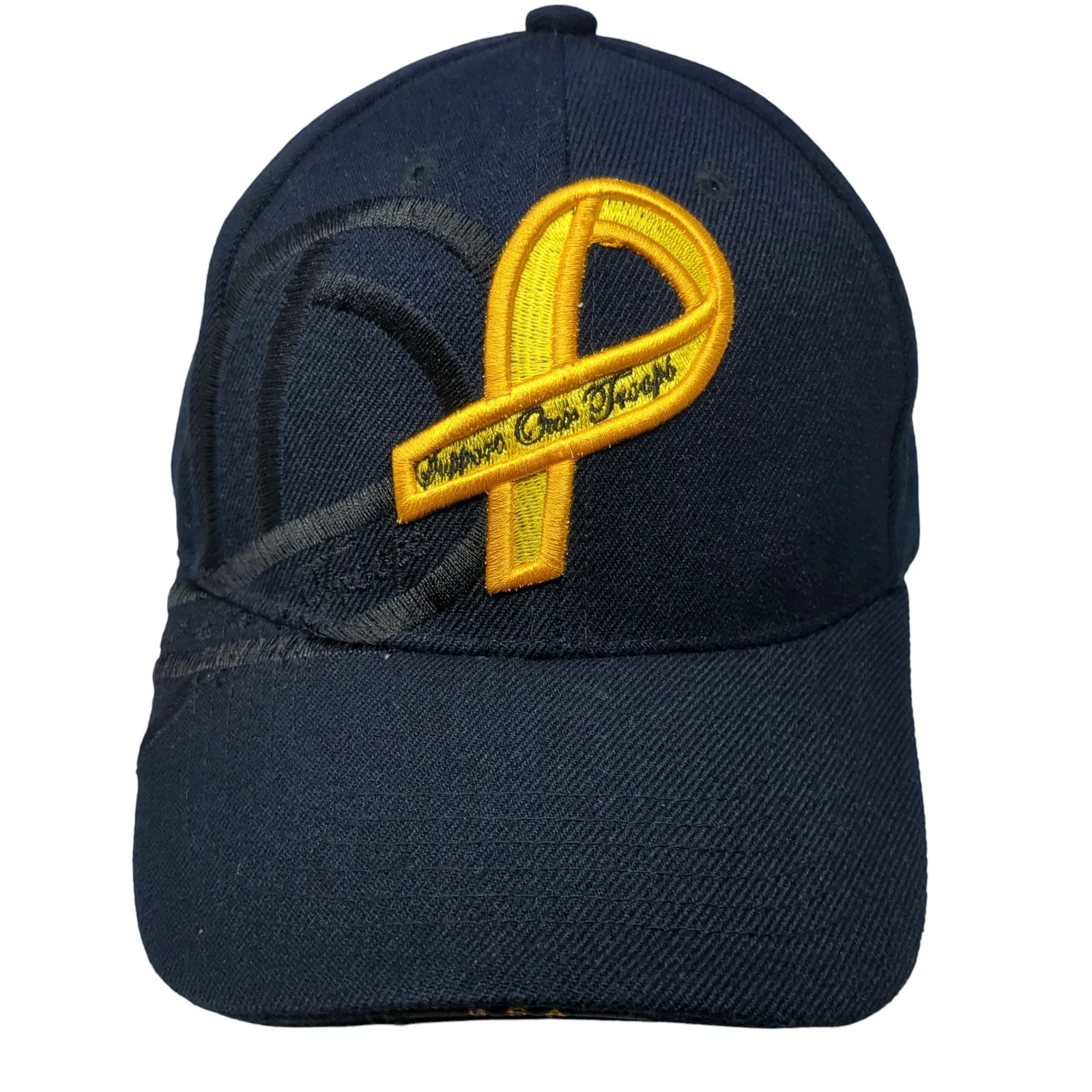 Support Our Troops USA Baseball Cap Blue One Size Adjustable Embroidered