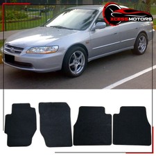 Fits 98-02 Honda Accord Sedan Oe Fitment Floor Mats Front Rear Nylon Black