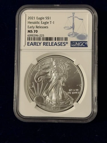 2021  (W) - Silver American Eagle - Type 1 - NGC MS 70 Early Releases