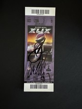Rob Gronkowski Julian Edelman Signed Super Bowl LIII Replica Ticket JSA COA Pats