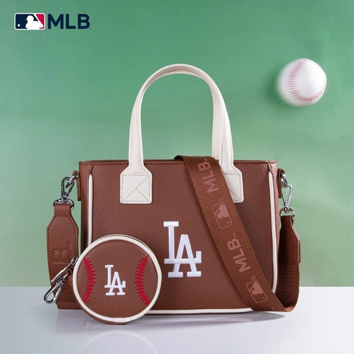 MLB Los Angeles Dodgers Team Tote/Crossbody with Baseball Coin Pouch - Image 4 of 4
