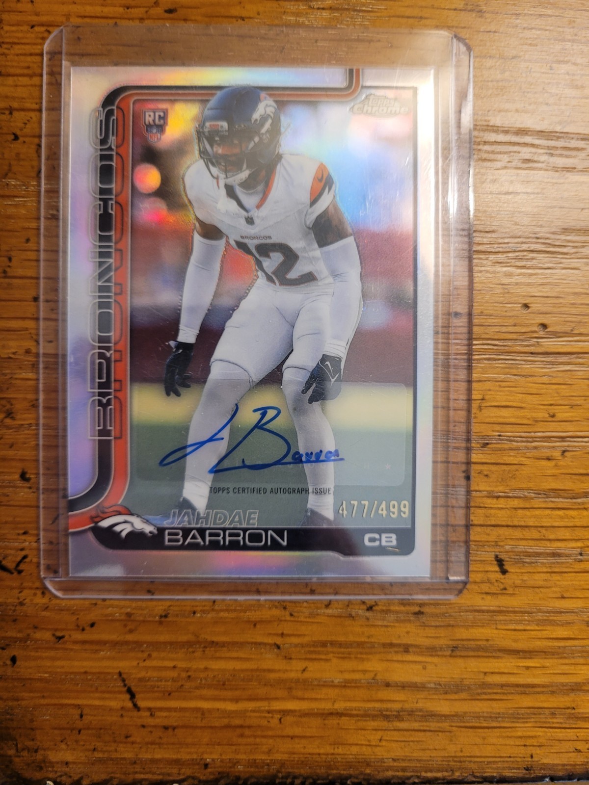 Jahdae Barron Topps Chrome Rookies Autograph #JB Refractor