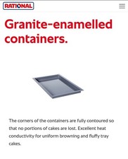 Rational Multi baker Tray Granite-enamelled container 60mm - 6014.1106 RRP £180