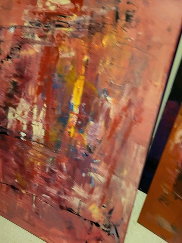 Outsider Art Piece "Industry" 3ft X3ft Abstract Acrylic On Canvas Contemporary - Picture 14 of 16