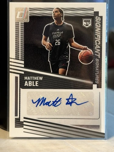 2025 Donruss Optic Significant Signatures Matthew Able