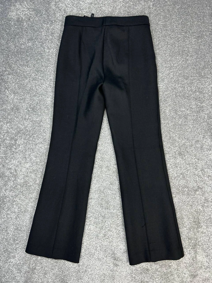Pantalones Theory Cardinal para mujer 0 negros Canton Bistretch tiro medio plisados pierna acampanada Foto 2 de 4