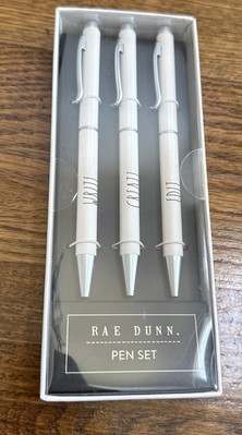 Rae Dunn Ballpoint Pen Three (3) Pen Gift Set ''WRITE - CREATE - EDIT'' New In Box