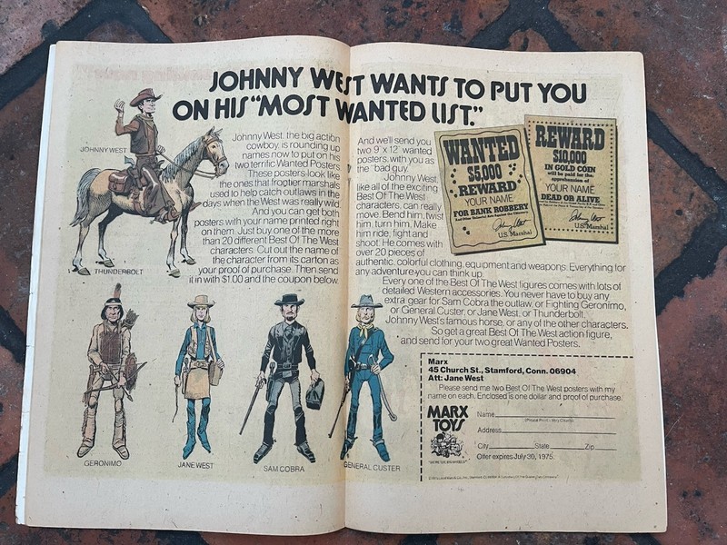 Marx Toys Johnny West Advertisement 1975