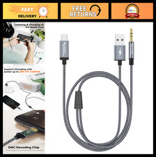 USB C to 3.5mm Audio Cable USB Charging Car Aux Cable - High-Quality Sound