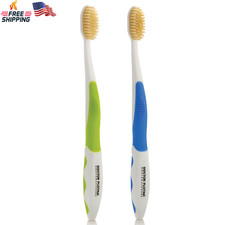 MOUTHWATCHERS Soft Flossing Manual Toothbrush for Adults, 2 Pack, Ultra Clean, G