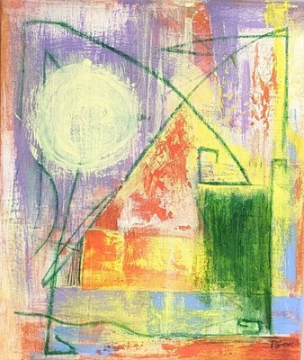 Das Abenteuer der Pusteblumen. Abstraktes Acryl Original Günstiges Gemälde