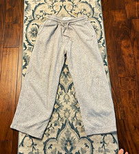 Hollister men’s XS Gray Fleece Cotton Sweatpants Relaxed Straight Drawstring