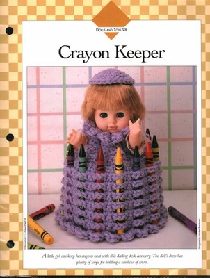 Crayon Keeper - Dolls & Toys 28 | Vanna Crochet Faves 85280-E