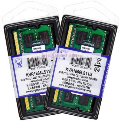 Kingston 16GB 2x8GB DDR3L 1866MHz 2RX8 PC3L-14900S 1.35V SO-DIMM Laptop Speicher