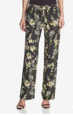 NWT P J K Patterson J. Kincaid black silk pants sakura paris size SMALL S 