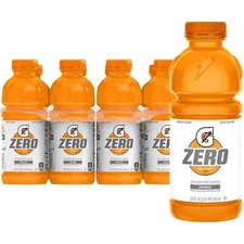 Gatorade Thirst, Quencher Zero, Sugar Sports, Drink Orange 20Oz Bottles - 8 Pack