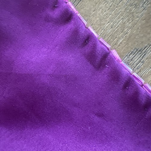 Vtg Lawrence Kazar Dress Plum Purple Silk Sequin Beaded Hand Sewn Petite Medium - Picture 15 of 22