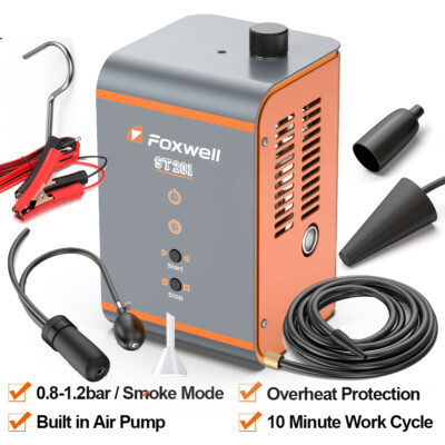 FOXWELL ST201 EVAP Smoke Machine Fuel Leak Detector Tool Car motorcycle Truck
