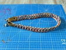 Marbled Leather craft Loop splicing shoulder straps colorful belt