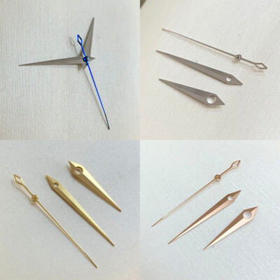 Golden/Silver Watch Hands Set For NH35 NH36 Movement Lightening Second Hands 04