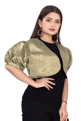 Satin Cropped Bolero Koti Kurzarm Damen Bolero Cardigan Bolero Jacke S109 - Bild 25 von 210