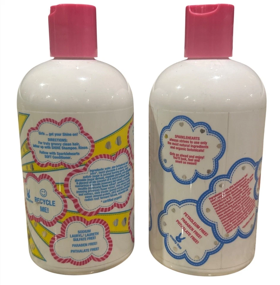Sparklehearts Shine Shampoo & Soft Conditioner Set 10 oz ea. Natural Ingredients - Image 2 of 3