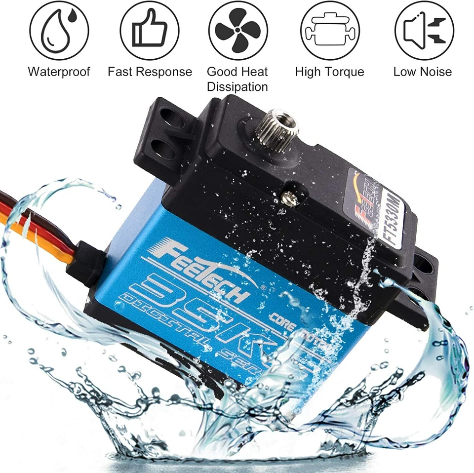 Waterproof Steering Digital Servo Metal Gear HIGH TORQUE & SPEED for RC Car Boat - Image 2 of 4