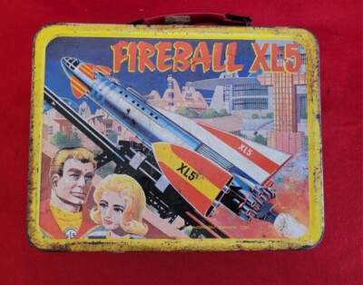 Vintage 1964- FIREBALL XL5- METAL LUNCHBOX & THERMOS- SPACE