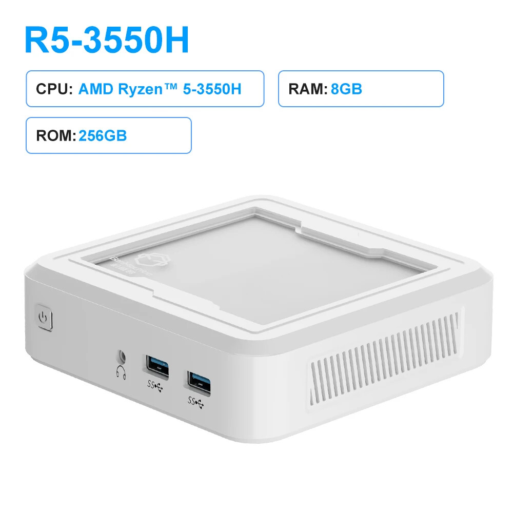 Compact Windows 11 Computer AMD Ryzen 5 3550H Mini PC - 16GB DDR4
