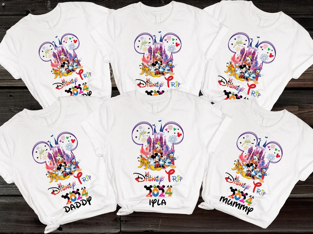 2024 Personalised Any Name Family Holiday T Shirt Kids Adults eBay