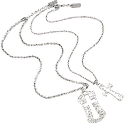Couple Cross Pendant Necklace Stainless Steel Jewelry By Controse - Picture 3 of 4