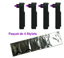 LOT DE 4 STYLOS PLUMES VIOLETS POUR BAROMETRE JULES RICHARD MAXANT NAUDET
