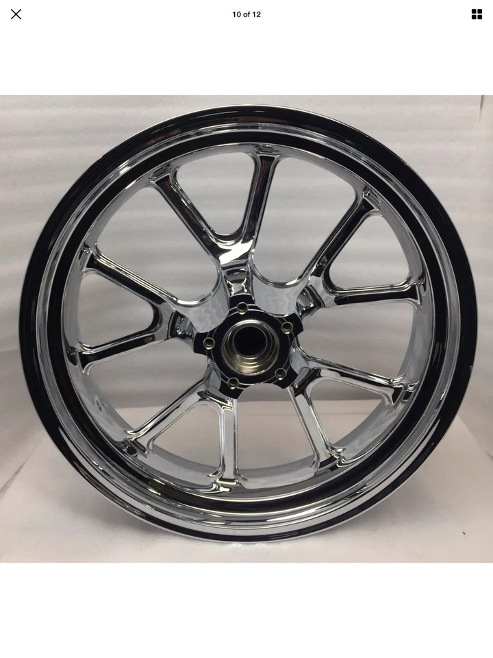 HARLEY SUPER LOW REAR RIM WHEEL OEM 2011 -17 SPORTSTER CUSTOM CHROME EXCHANGE - Image 2 of 4
