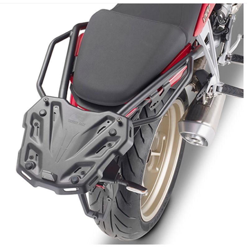 Porte-bagages central Moto Guzzi V100 Mandello 1000 en acier carbone
