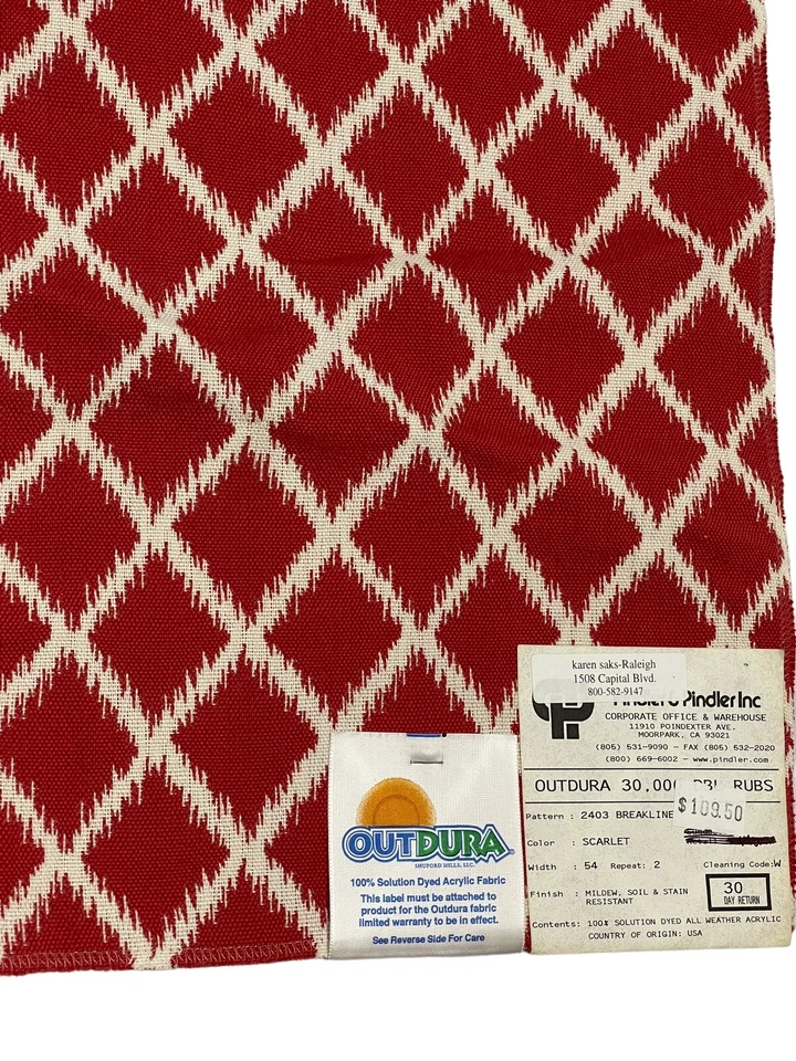 "Remanente de tela escarlata Outdura 2403 Breakline 9"" x 11""" Foto 2 de 4